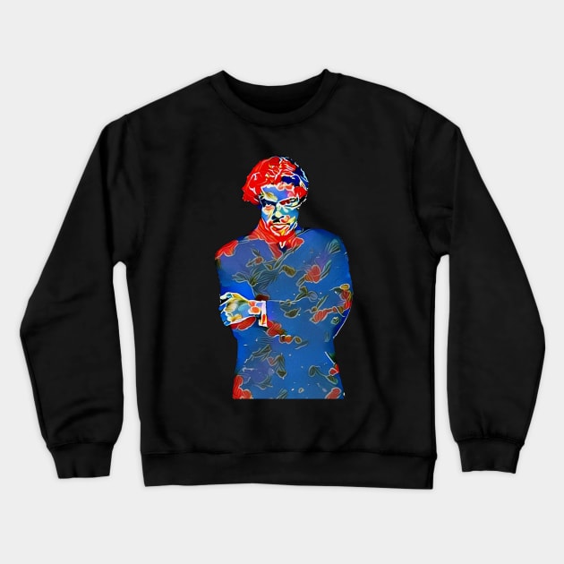 Portrait of a Young Colombian Immigrant Crewneck Sweatshirt by Diego-t